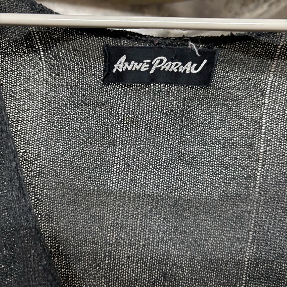 Semi-sheer Ribbed Button-Up Cardigan - Picture 2 of 2